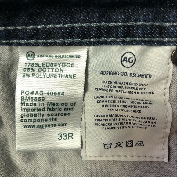 AG Adriano Goldschmied The Tellis Modern Slim Dark Wash Denim Jeans - Picture 8 of 14